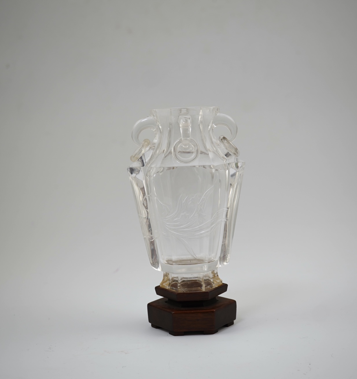 A Chinese rock crystal vase, early 20th century